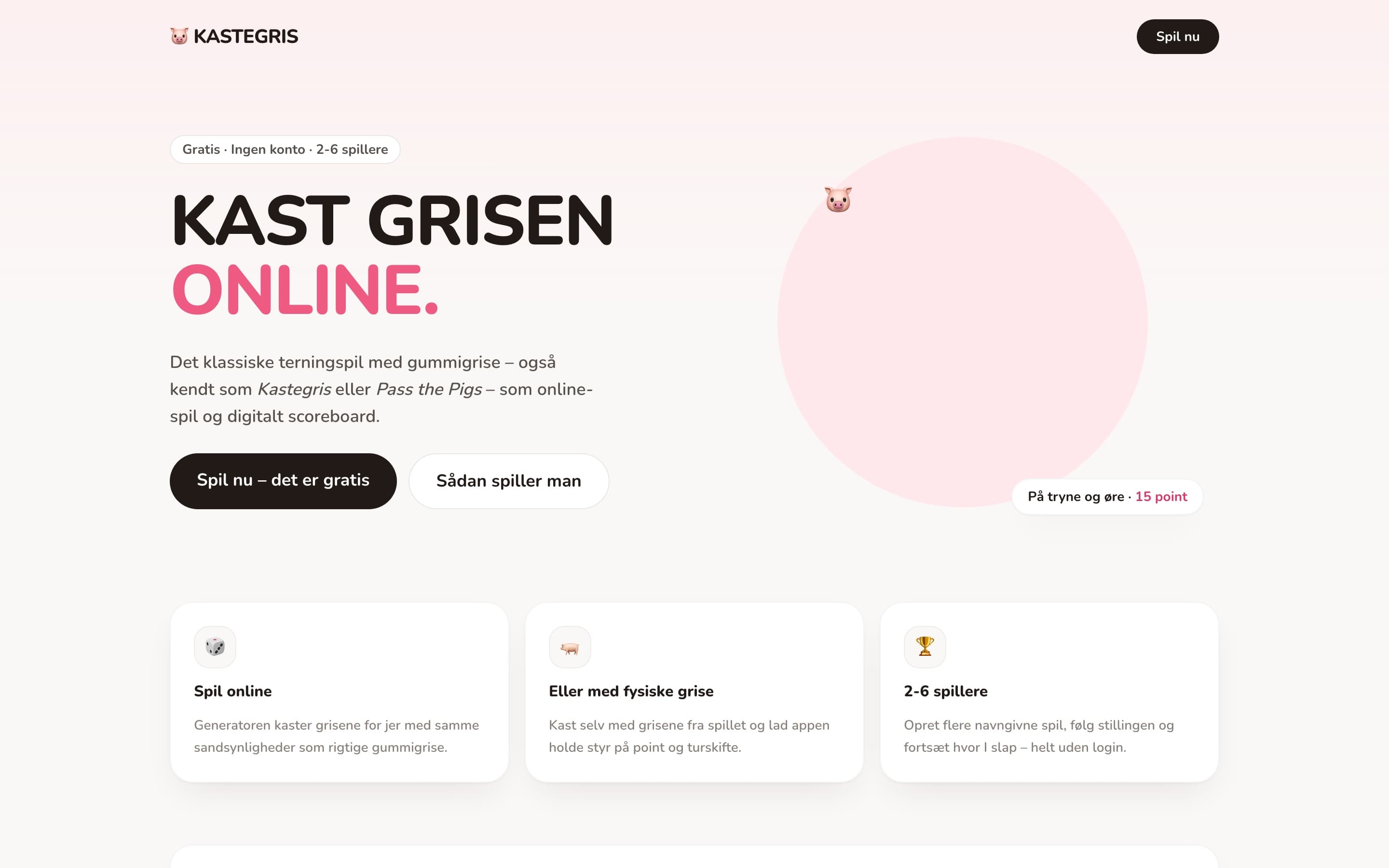 Forsiden på kastegris.dk
